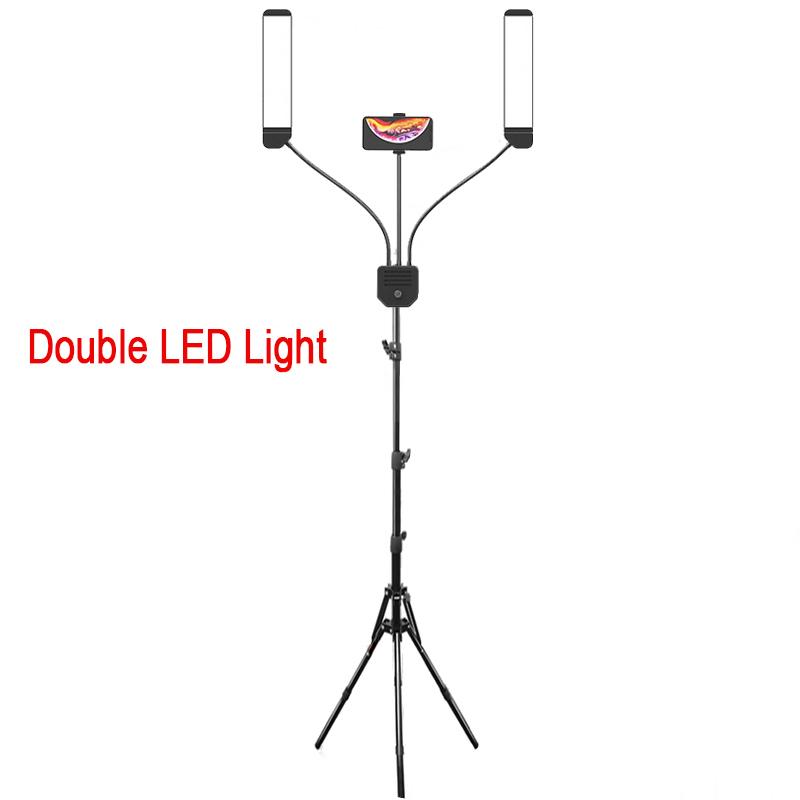

Professional Photographic Lighting Double-Arm Video Fill Light LED Makeup Phone Studio Camera Lamp with Tripod Selfie Ring Light