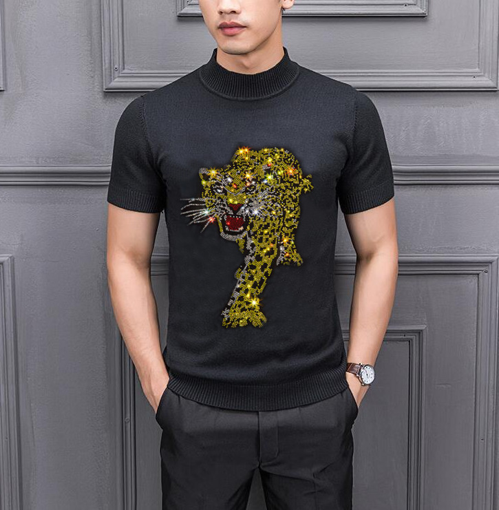 

Hot Sweaters Men's and Jumpers with Short Sleeves, Knitted or Crocheted High Quality Winter Jumpers, Homme 37lv, Green.