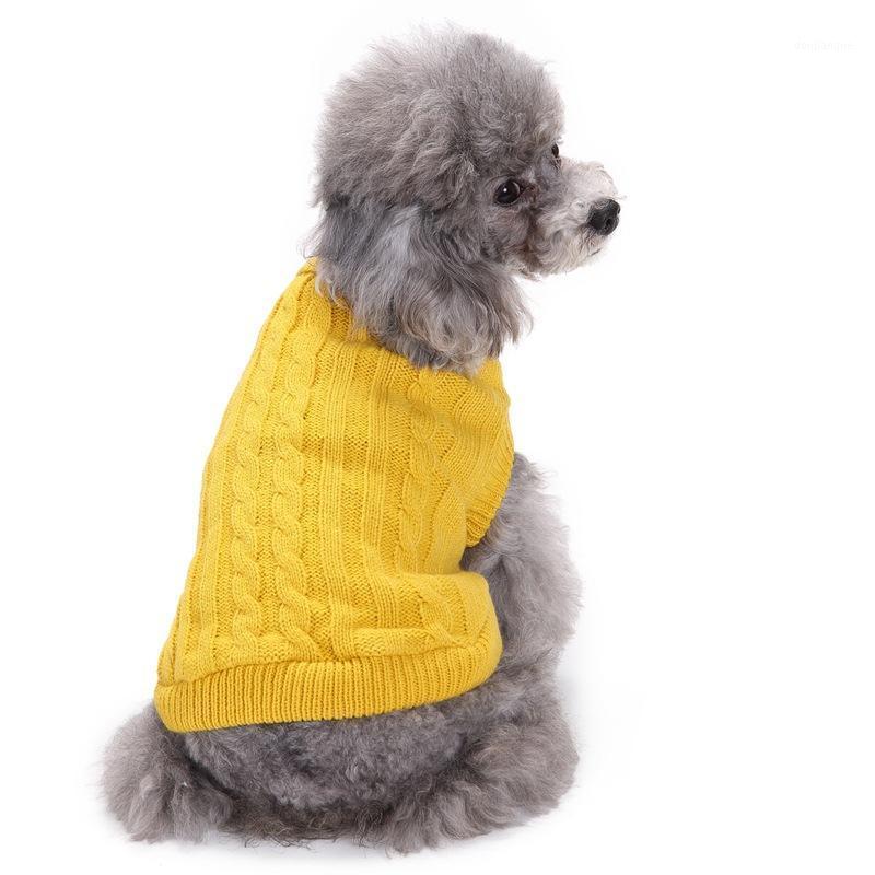 

Pet articles dog clothes Pure color pet dog sweater clothes autumn and winter1, Pink