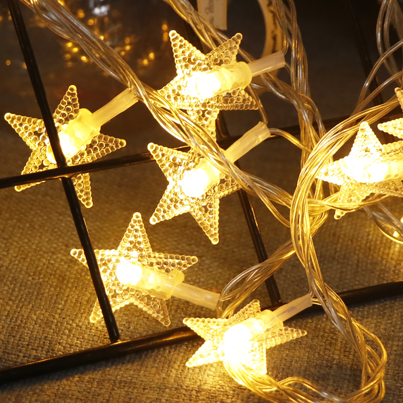 

2021 10 100 Garland Star Led String Christmas Decoration for the Fourth Wedding Party Holiday Lights Festive Lighting 0I9L
