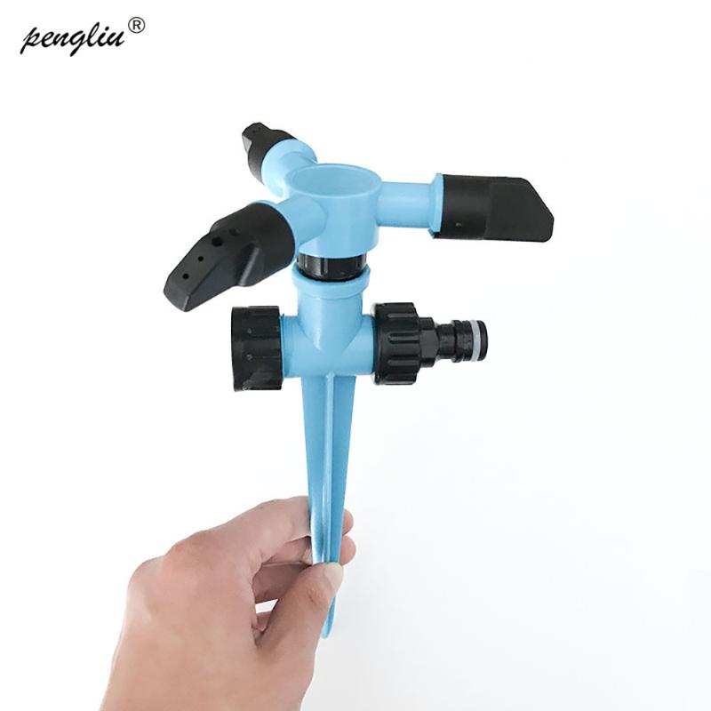 

Garden Supplies Three-arm Rotating Spray Nozzle 360 Degree Rotary Adjustable Sprinkler Spray Lawn Nozzle IT089, Ground insertion