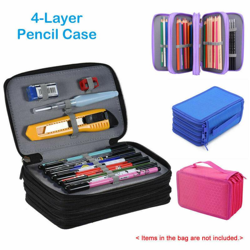 

Fashion Men Women Collapsible waterproof Large Capacity 4 Layers 72 Pencil Case Bag Organizer Storage Pen Case Holder Hangbag