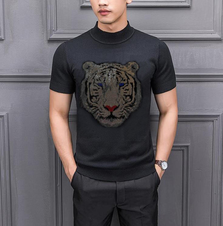 

Pollovers 2021 Casual Cotton Knitted Sweater Around Neck More Male Strass Size S-2xl O1qb, Sky blue