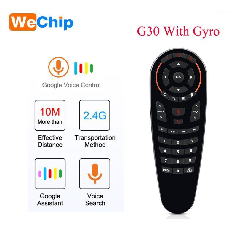 

10pcs/lot G30 Voice Remote Control 2.4G Wireless Air Mouse Microphone Gyroscope 33 keys IR Learning for tv box HK1 H96 Max X961