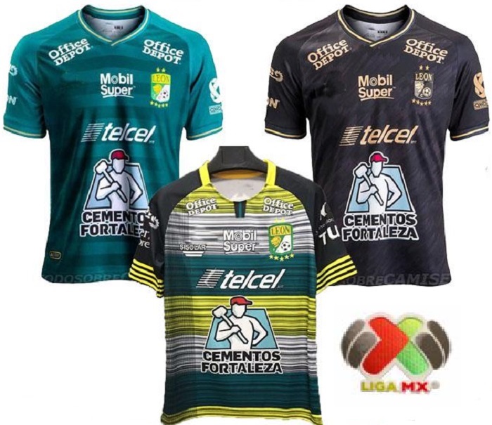 

New 20 21 Mexico Leon F.C. Soccer Jersey 2020 2021 Liga MX club Leon home 3rd football shirts, As shown in illustration