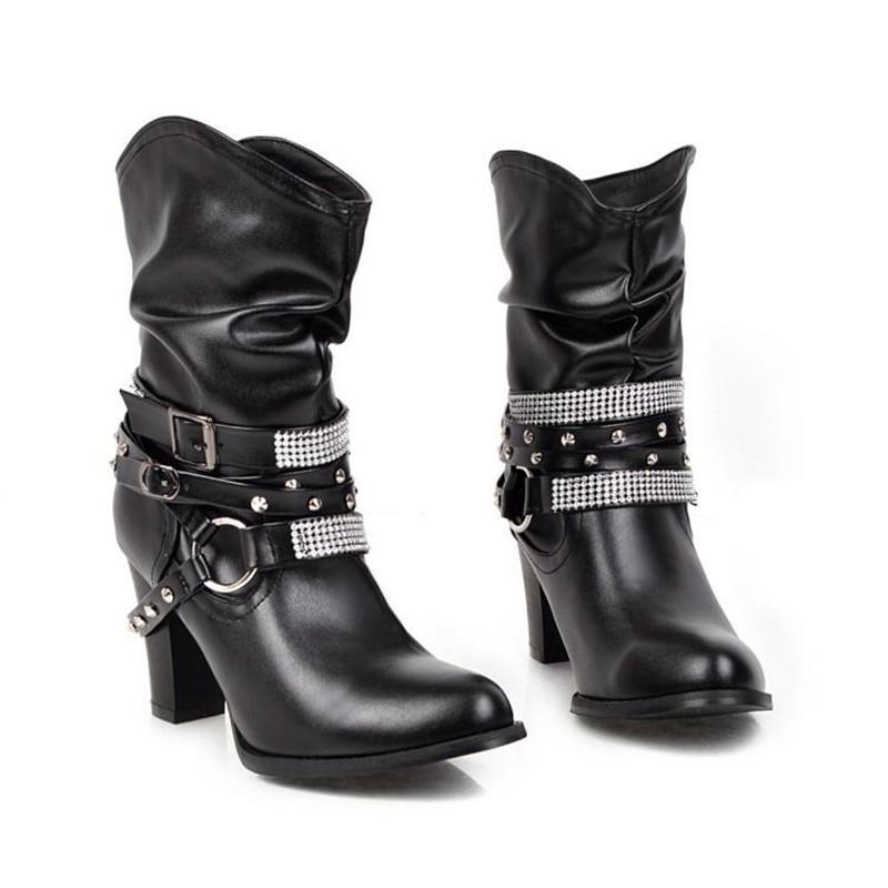 

New Women Shoes Boots High Heel Ankle Boots for Women Big Size 34-47 Black Brown Gray Beige