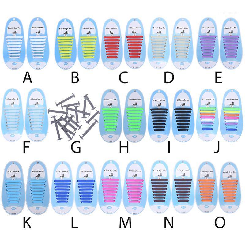 

16Pcs Adult Kid Lazy No Tie Silicone Shoelaces Waterproof Elastic Wash-Free Rainbow Shoe Laces for Casual Sneakers Running Boots1