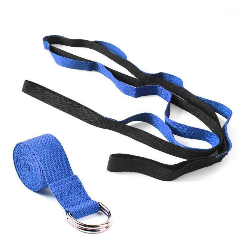 

330LB Dasiy Chain Yoga Cotton Stretching Strap Set Yoga Pilates Swing Loop Strap Climbing Sling Stretching Home Gy1, Blue