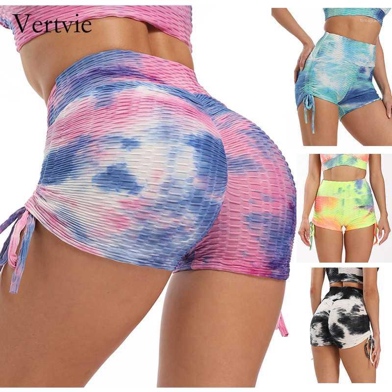 

Women' High Waist Yoga Shorts Workout Running Fitness Leggings Female Sport Shorts Tie Dye Yoga Leggings Workout Women1, Purple blue2 shorts