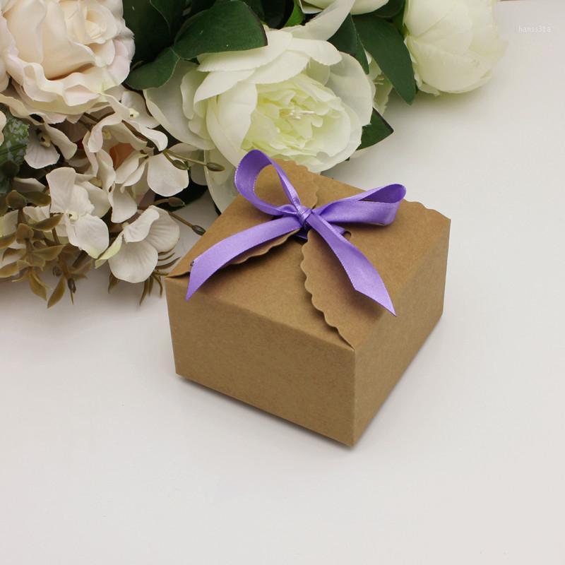 

50pcs Vintage Kraft Paper Brown Candy Box Gift Wedding Party Favour Small Boxes1