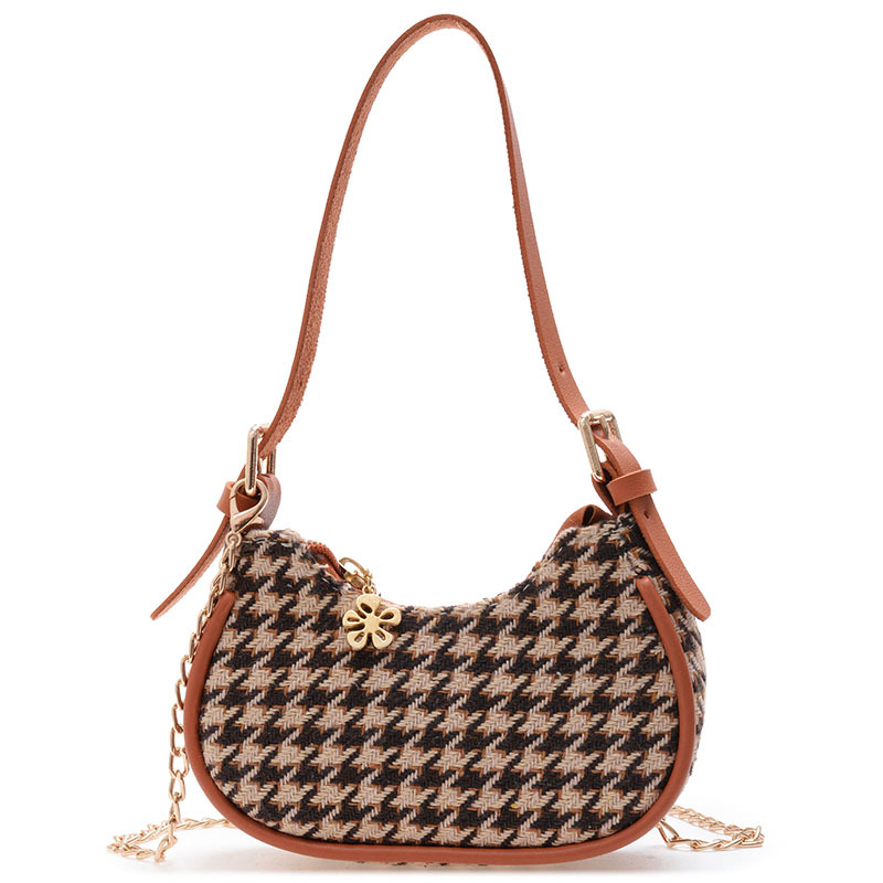 

Girls Designer Handbags Kids Plaid Mini Messenger Bags Fashion Children Metal Chain Accessories Purse Women One Shoulder Bag C6612, Black