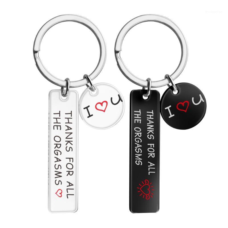 

PolishedPlus Customized 2020 Acrylic Valentine's Day gift Keychain engravable Letter personalized couple key ring gift1