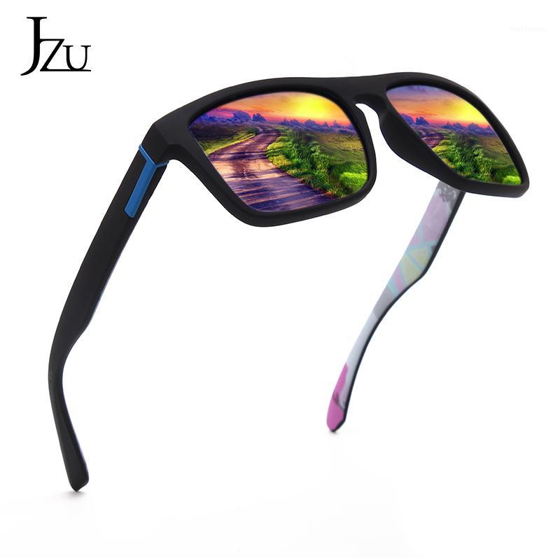 

JZU Polarized Sunglasses Men Vintage Anti-UV Driving Driver Black Goggles Eyewear Rectangle Shades Men Oculos masculino Male1