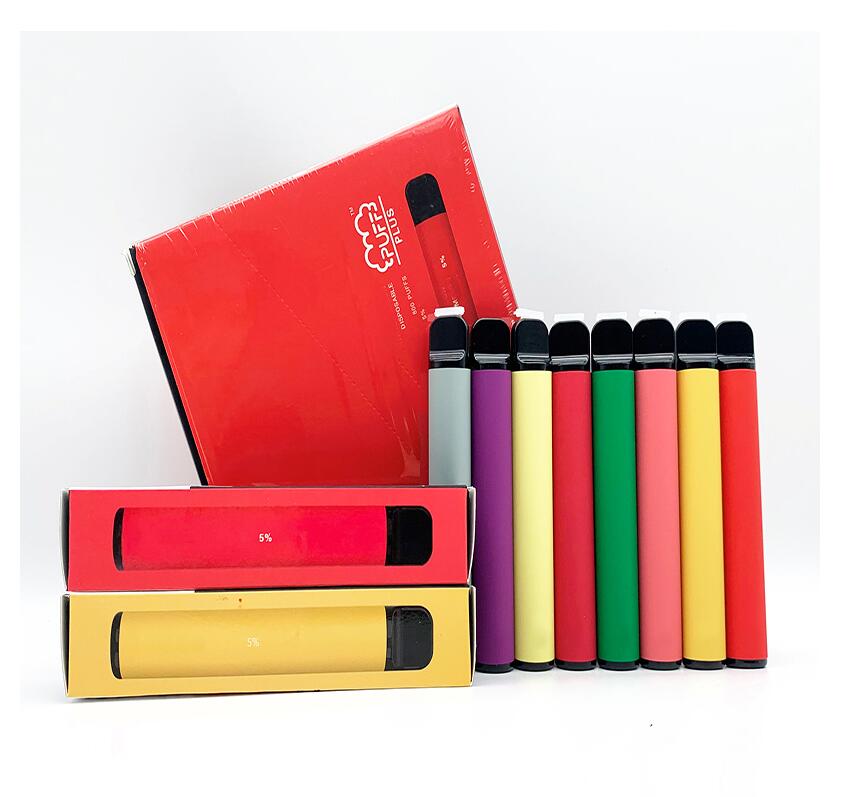 

2021 PUFF BAR PLUS 800+Puffs Disposable Vape Device Pod Pen Cartridge 550mAh Battery 3.2mL Pre-Filled Big Stick Style PUFF PLUS