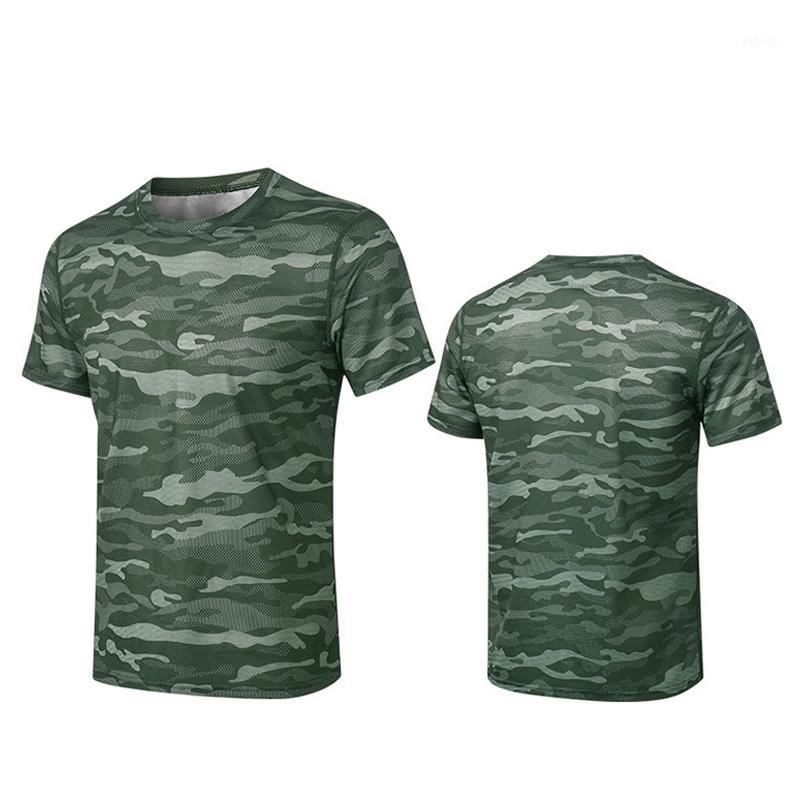 

Quick Dry Camo Running t-Shirts Tight Men' Compression Sport Shirts Rashguard Tops Tee Fitness Gym Soccer Shirts Men' Jersey1, Red