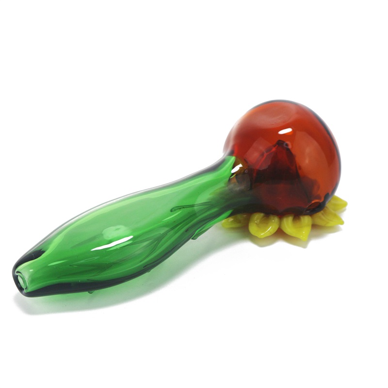 

glass water pipe sunflower unique shape dab oil rig glass smoking pipe simple portable hand pipes