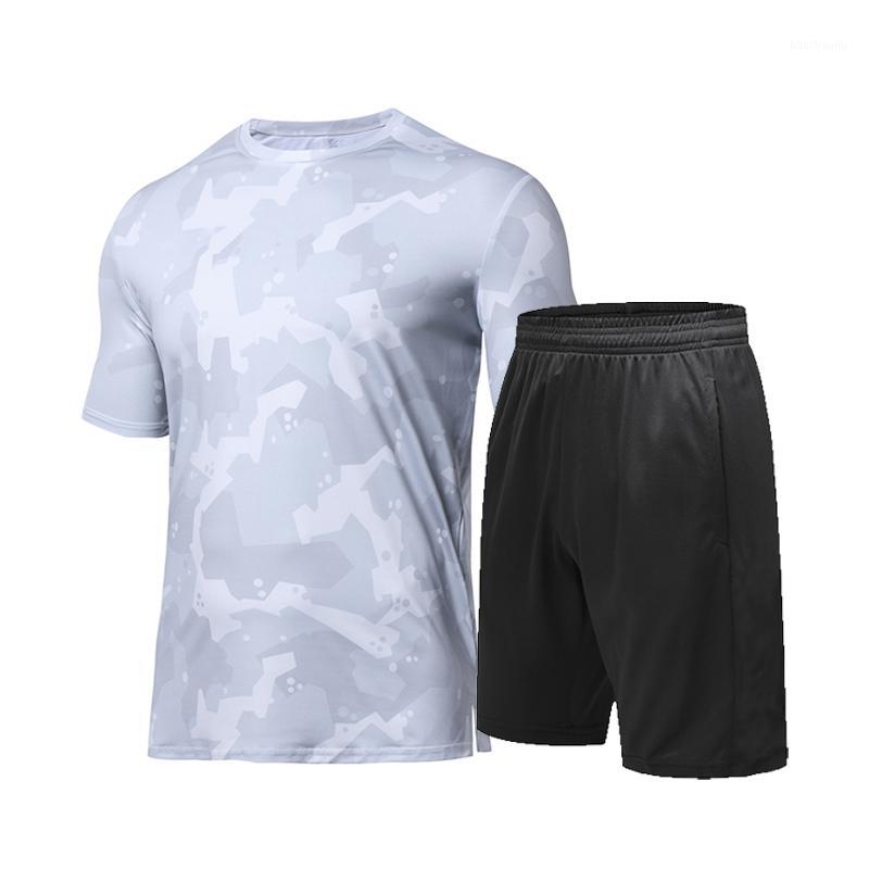 

2020 Summer Set Men Casual Two Pieces Suit Short Sleeve Sets Male Streetwear Tracksuit Man Short Sportswear Set quick-drying 2021, Niutouhei311