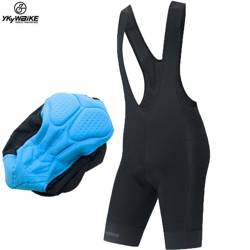 

YKYWBIKE 2021 Cycling Bib Shorts Men Shockproof Cycling Bib Short Pro Korea Lycra Breathable Cool 6 Hours Ride Bike Shorts black