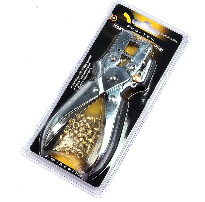 

Multi-function hole punch pliers, eyelet pliers, belt belt, metal guard ring, punch tool, donated eyelet button