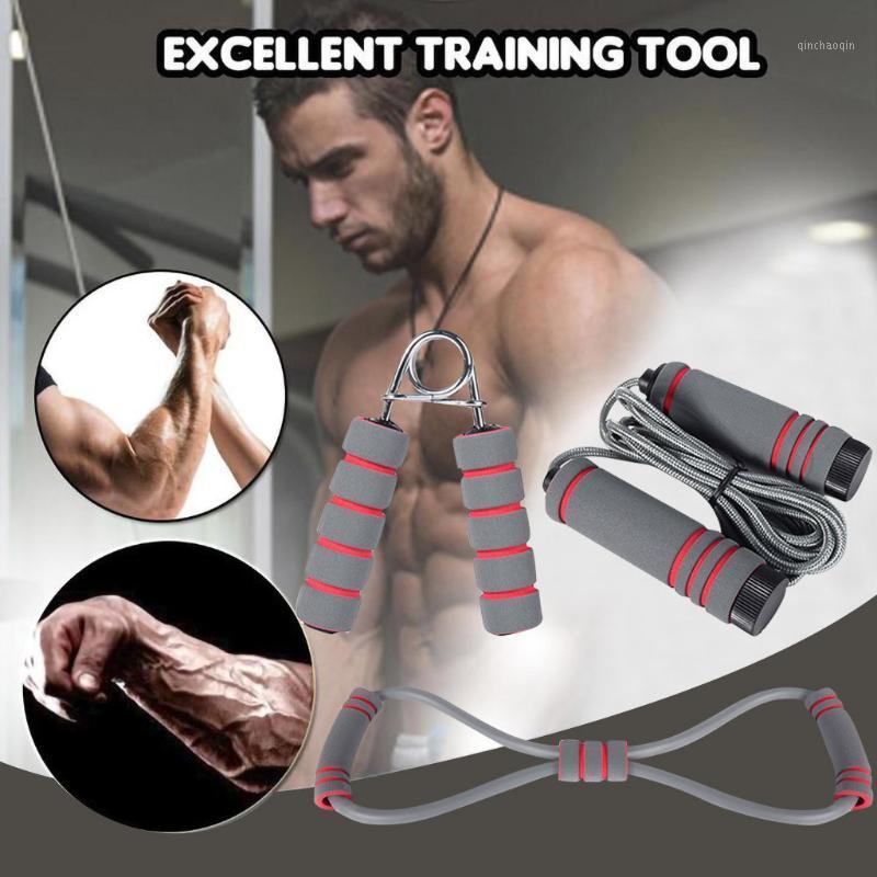 

3pcs/Set Natural Rubber Latex Fitness Resistance Bands Exercise Elastic Pul Jumping Rope+Pull rope+Handgrip Workout Equipment1