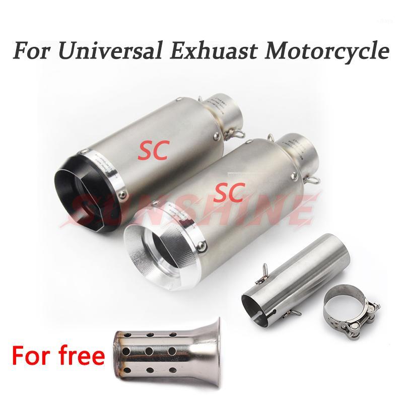 

Universal Tubo De Escape Moto Exhaust Motorcycle Pitbike Muffler Motorcross Pipe For YZF R6 MT07 xmax 300 pcx125 gsr 750 tmax5301