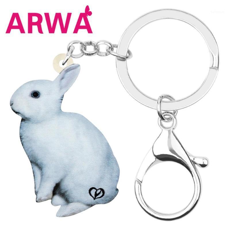 

ARWA Acrylic Easter Hare Keychains Key Chain Holder Lovely Animal Jewelry For Women Girls Car Wallet Classic Gifts1