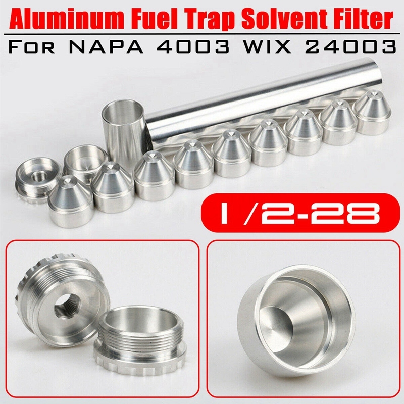 

13Pcs 10inch Aluminum Fuel Trap Solvent Filter for NAPA 4003 WIX 24003 fuel Filters solvent trap 1/2-28 5/8-24