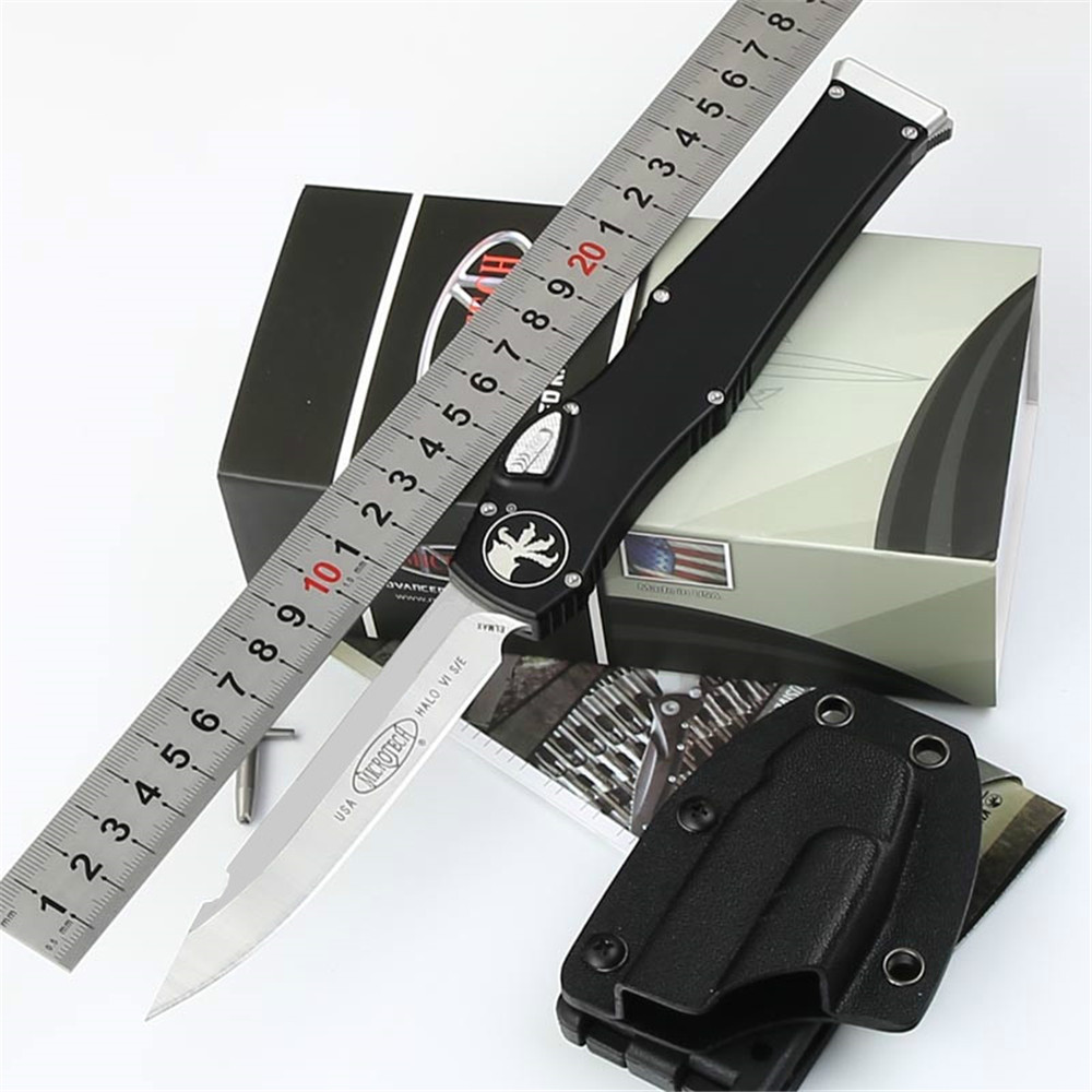 

MICROTECH outdoor knife 150-10 HALO V 6 ELMAX blade Aluminum alloy handle camping automatic edc knife