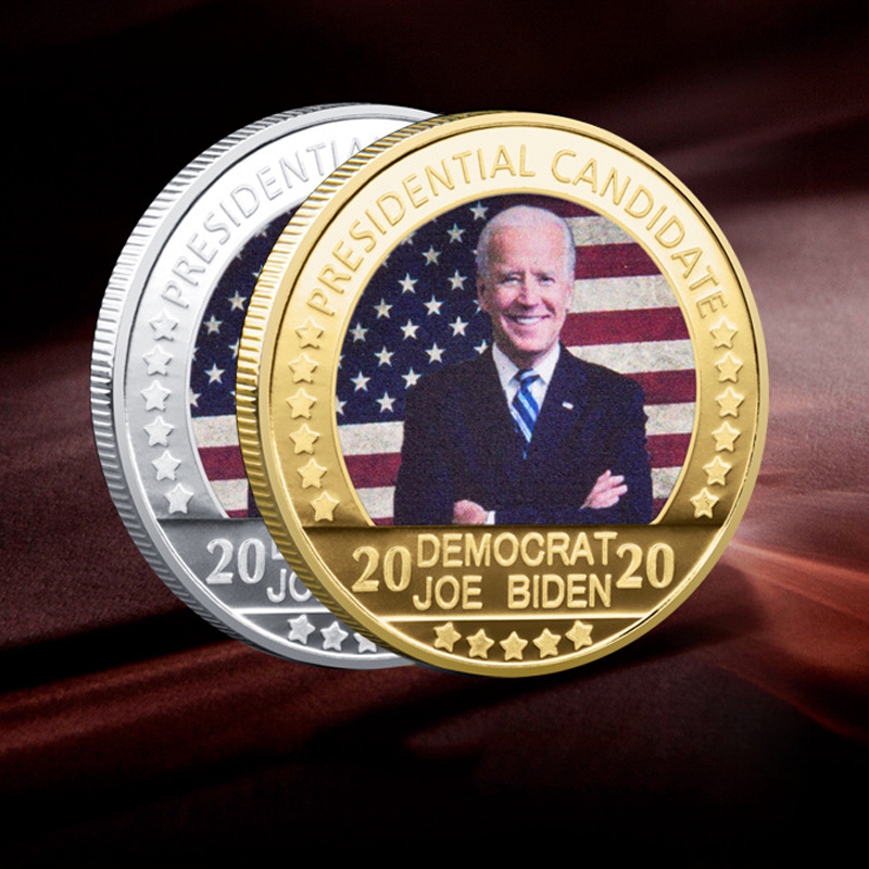 

Biden Gold Siliver Plated Coin Collectibles USA Presidential Challenge Craft Coins Commemorative Coins Medal Gifts Party Favors VTKY2231