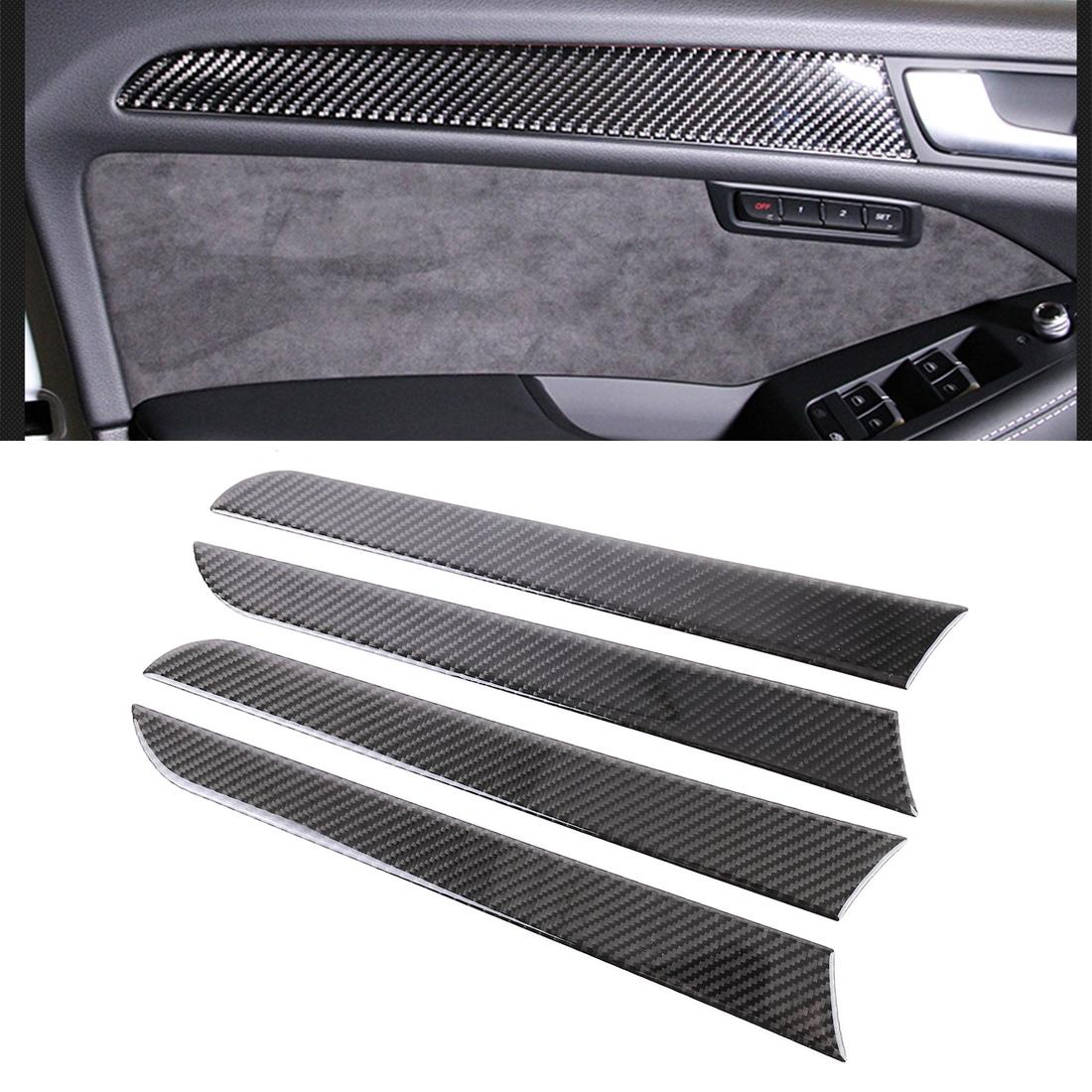 

4 PCS Car Carbon Fiber Inner Door Panel Decorative Sticker for Audi A4L A5 Q5