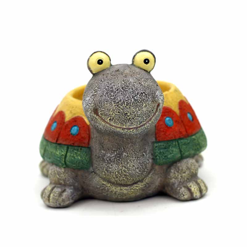 Turtle Plant Pot Flowerpot Animal Garden Pots Resin Succulent Pots Planter Bonsai Plant Holder for Home Office Desk Mini Ornament-image-613553472