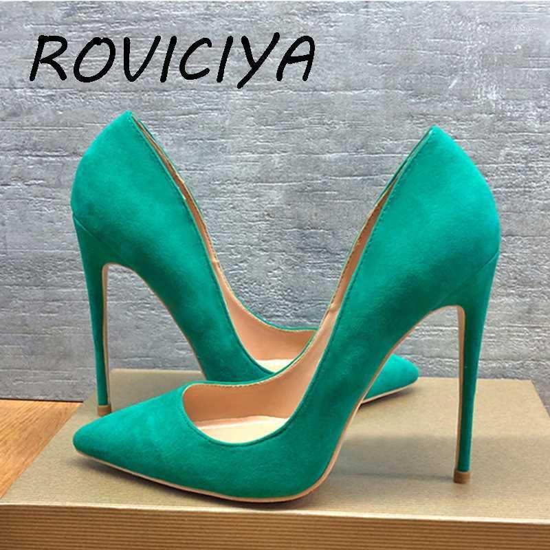 

Spring color women 12cm high heels pumps fashion pointed toe shallow pumps shoes sexy shoes slip-on party RM011 ROVICIYA1, 10cm