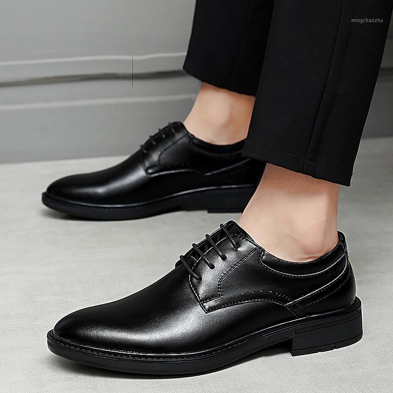 

Classic Men's Shoes Business Formal Genuine Leather Men Shoes British Style Elegant Dress Men Chaussure Homme Mariage1, Black