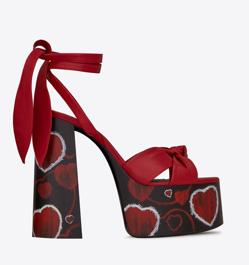 

Cow Heart New Bowtie Couro Back Lace Up Sandals Robust Platform Leaping Female Gladiator Shoes Zapatos Mujer 2wkf, Color 1