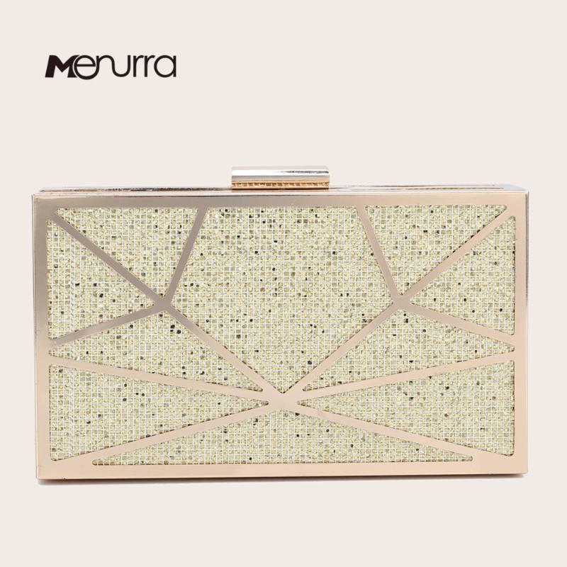 

Fashion Evening Handbags Women Metal Clutch Top Quality Hexagon Mini Party Black Evening Purse Silver Bags Gold Box Clutch