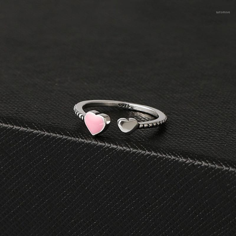 

Elegant Pink Heart Ring For Women Trendy Lady Love Promise Wedding Jewelry Simple Female Ring Valentine Gift1