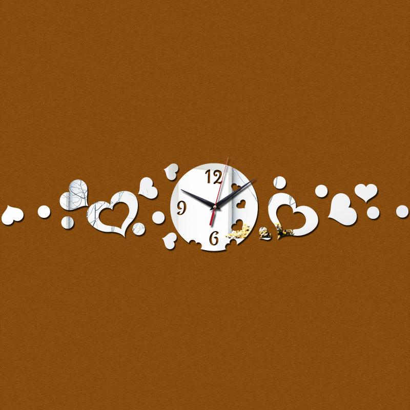 

new hot sale clock living room quartz needle home decoration 3d mirror wall clocks modern design diy watch