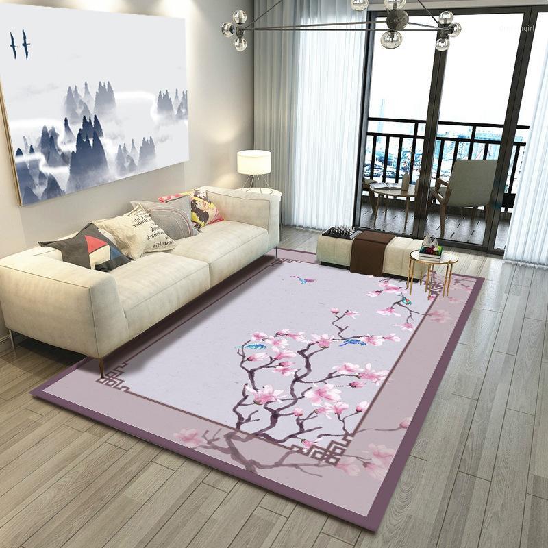 

Mat Yoga Pad Chinese style Carpets Large Size Rectangular 3D Rugs Living Room Bedroom Flower Rug Study Sofa Coffee Table Floor1, Z-07