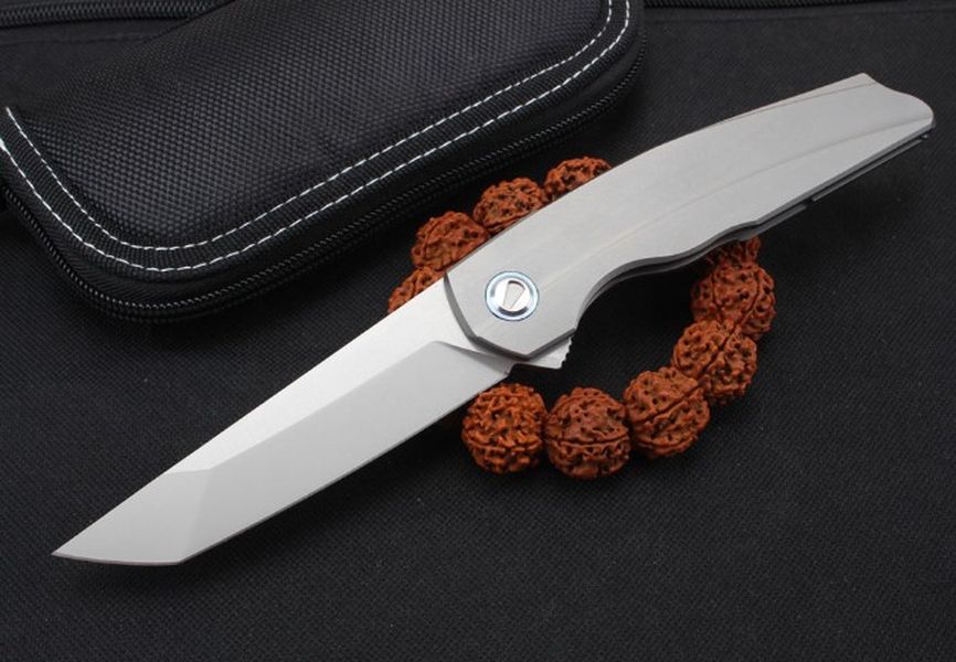 

Shirogorov RFT M390 blade ceramic ball bearing Titanium handle pocket folding knife hunting survival xmas gift knives a2067