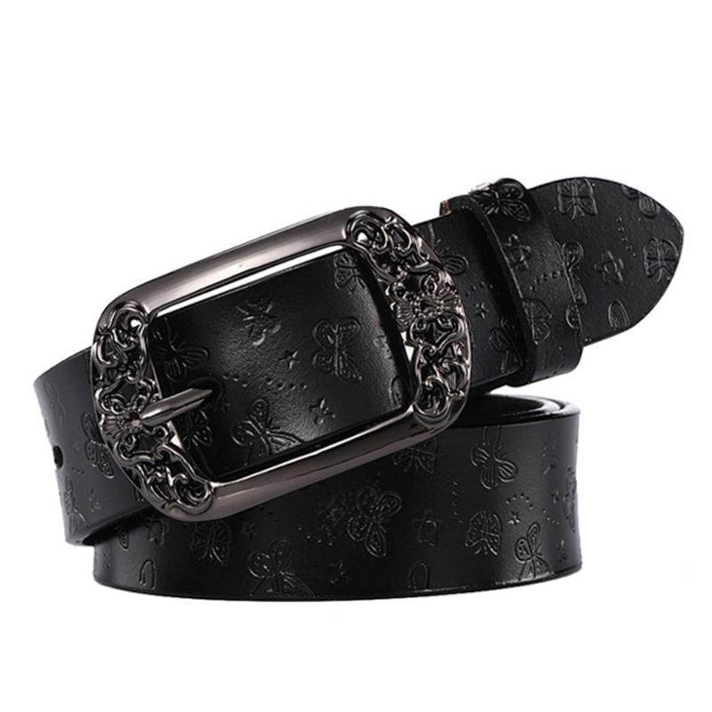 

Women Simple Fashion Faux Leather Waistband Belt Vintage Waist Needle Buckle Strap For Jeans, Black