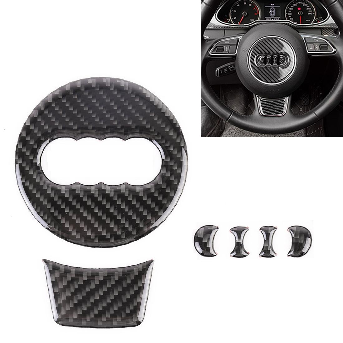 

Car Carbon Fiber Steering Wheel Decorative Sticker for Audi A4L A5 Q5