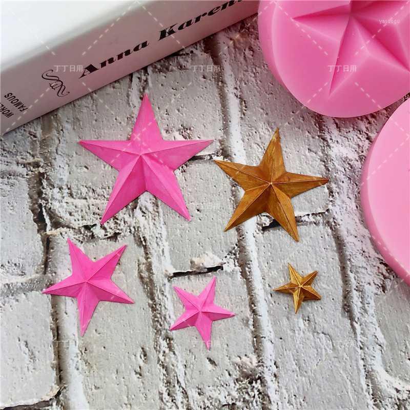 

2Sizes -grade Star Cake Silicone Mold Chocolate Decorate Kitchen Bakeware Reverse Sugar Molding baking utensils1