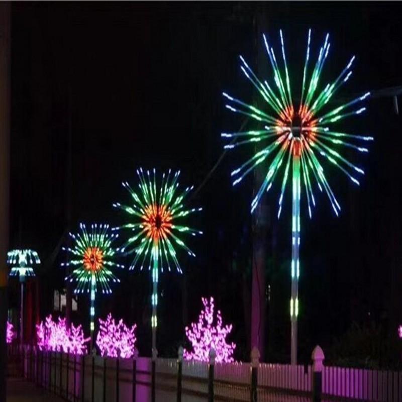 

LED Fireworks Light Christmas Tree Lamp 20pcs Branches 3m Height Waterproof IP65 Outdoor Usage Colorful Changing