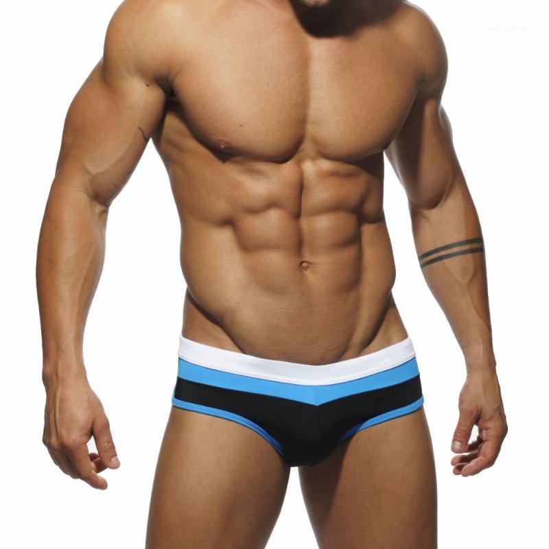 

New Patchwork Swimwear Men 2020 Sexy Wear Pool Briefs Summer Swim Suit Men Bikini Gay Surf Board Shorts Swimming Surfing Trunks1, Black