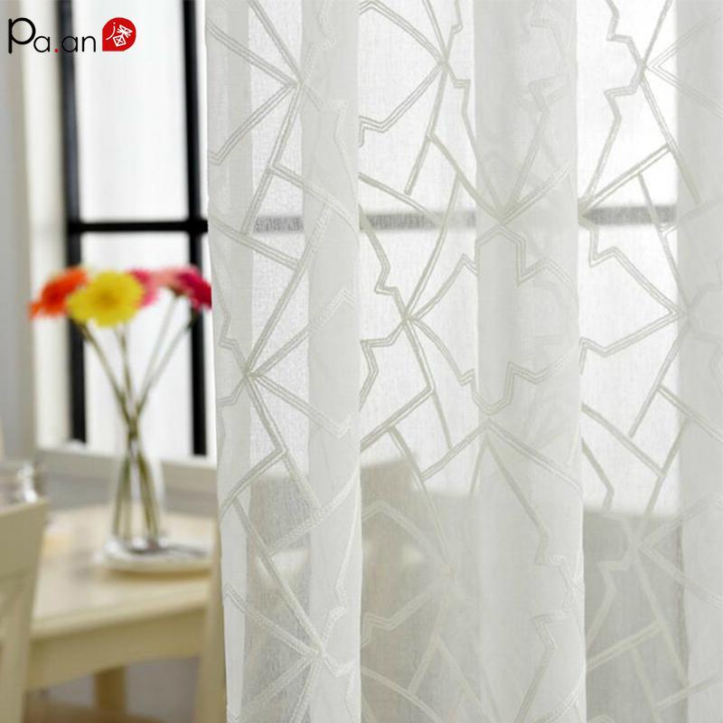 

Pa.an Tulle Window Curtain Luxurious Sheer Voile Modern Curtains Living Room Bedroom Window Screen Custom Processing, Process 4