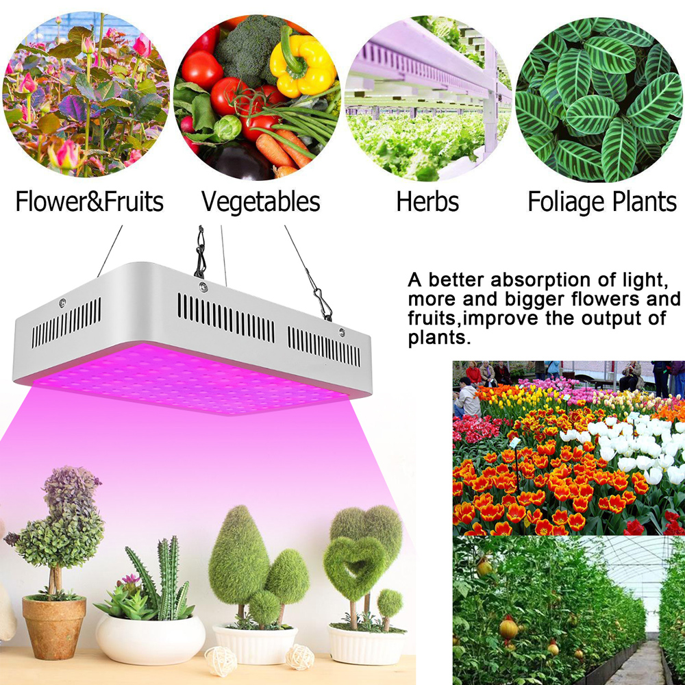 1200W Dual Chips 380-730nm Full Light Spectrum LED Plant Growth Lamp-image-615914069