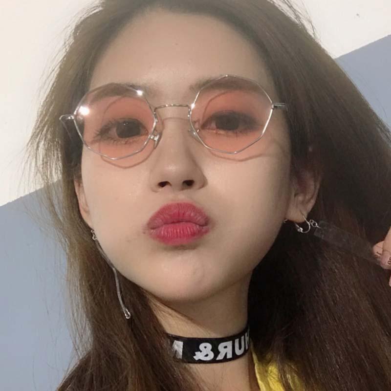 

Octagon Sunglasses Women Brand Designer Clear Red Pink Lens Polygon Glasses New Vintage Alloy Sun glasses for Men Retro Shades1