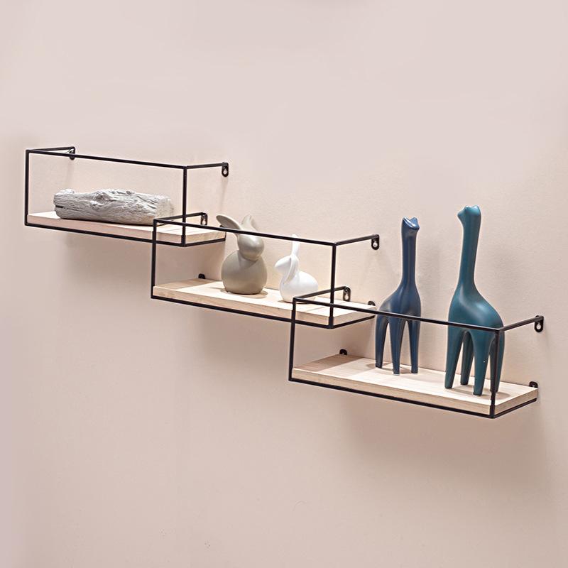 

ins Nordic iron art rack wall decoration rack partition storage simple living room creative display wall hanging