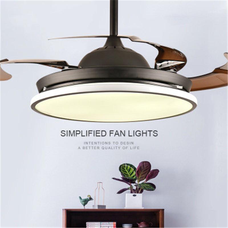 

36/42 inch Creative Invisible LED Ceiling Fan Lamps Modern Minimalist Restaurant Living Room Remote Bedroom Decor Fan Light1