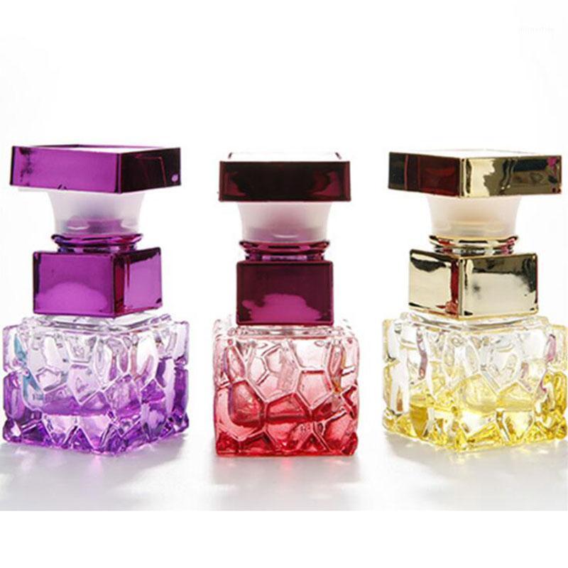

Spray Bottle Parfum Atomizer Colorful Travel Bottle Point Bottling Unique Square Glass Refillable Perfume Empty 25pcs/lot1